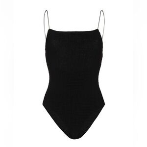 Toteme Smocked Black One Piece Swimsuit Size Small S 2 4 NEW with tags